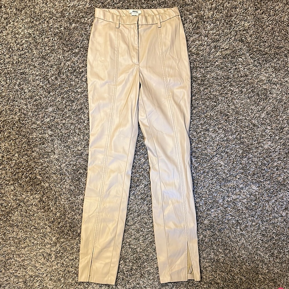 Jason Wu Faux Leather Pants Tan Small